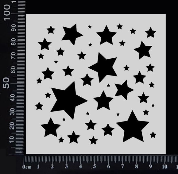 Stars - A - Stencil - 100mm x 100mm