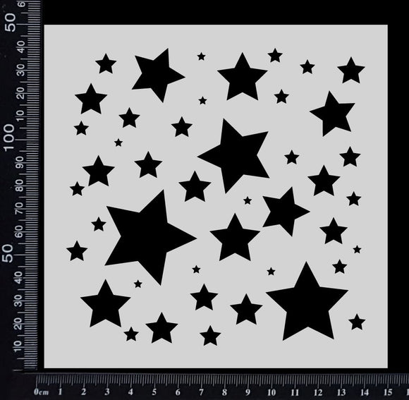 Stars - A - Stencil - 150mm x 150mm
