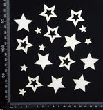 Stars Set - A - White Chipboard