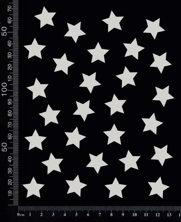 Stars Set - F - White Chipboard