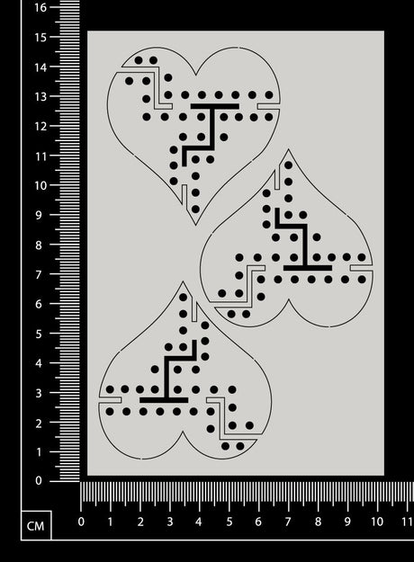 Steampunk Hearts Set - C - White Chipboard