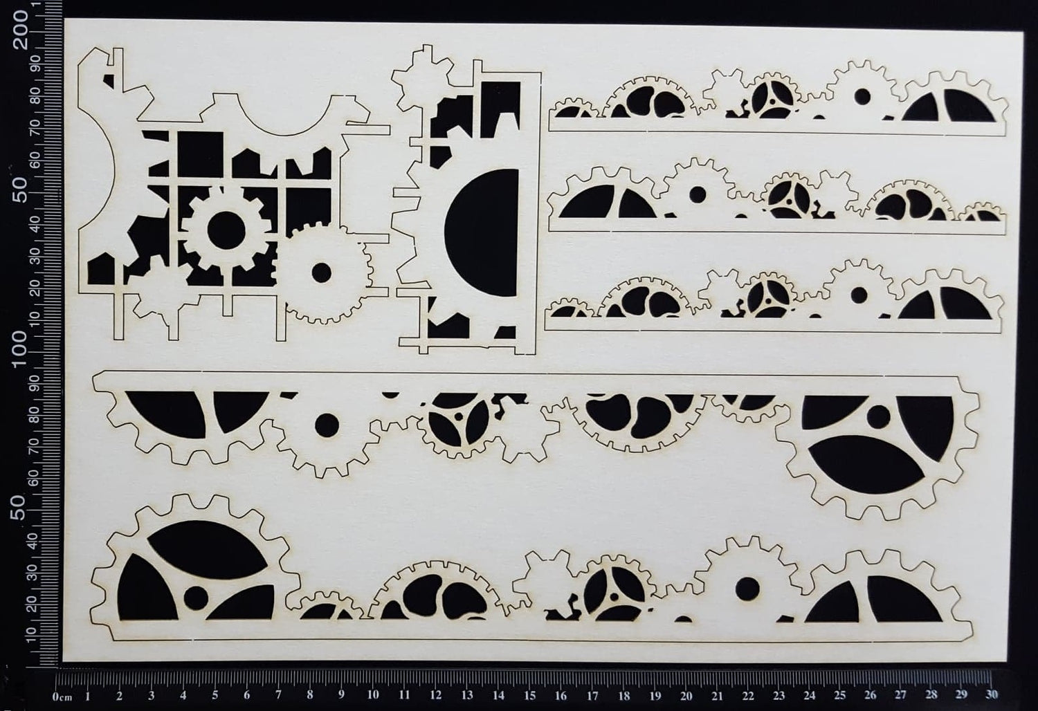 Steampunk Borders and Mesh Set - White Chipboard