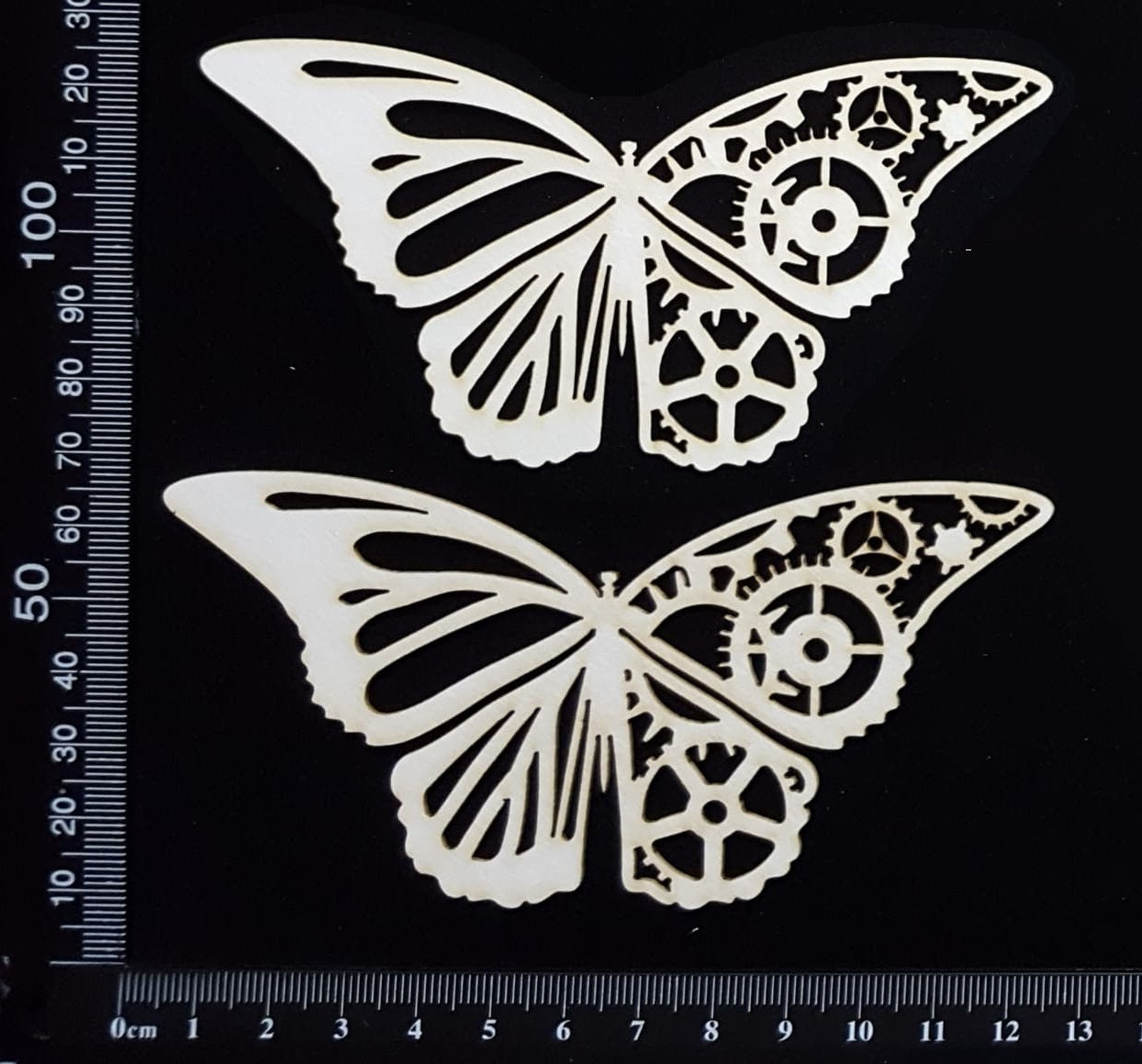 Steampunk Butterfly Set - A - White Chipboard