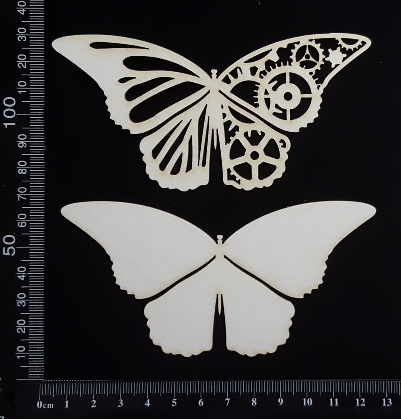 Steampunk Butterfly Set - B - White Chipboard