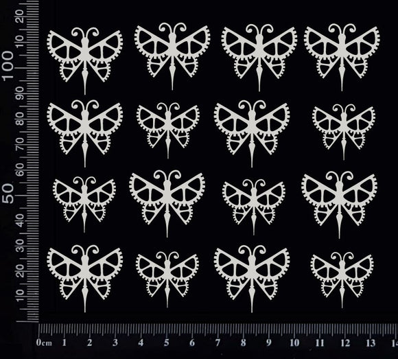 Steampunk Butterfly Set - E - White Chipboard