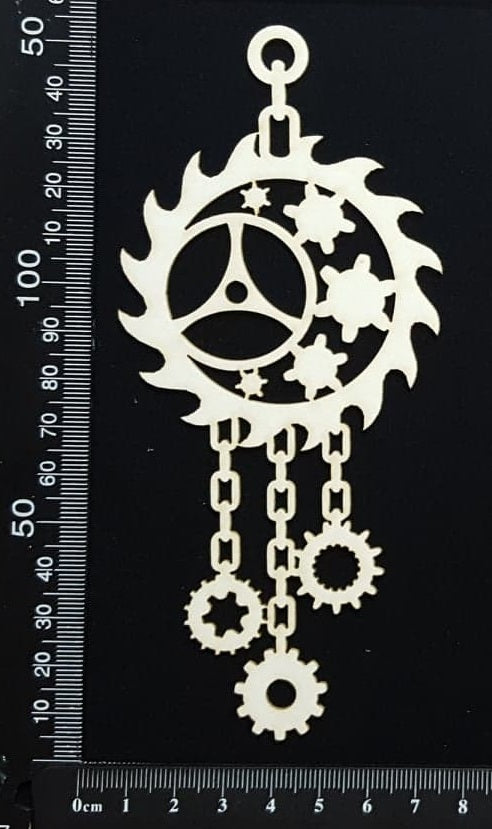 Steampunk Dreamcatcher - A - White Chipboard