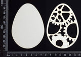 Steampunk Easter Egg - Layering Set - B - White Chipboard