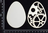 Steampunk Easter Egg - Layering Set - C - White Chipboard