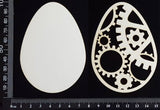 Steampunk Easter Egg - Layering Set - D - White Chipboard