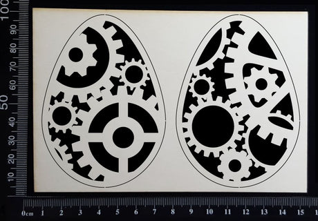 Steampunk Easter Egg Set - E - White Chipboard