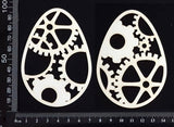 Steampunk Easter Egg Set - F - White Chipboard