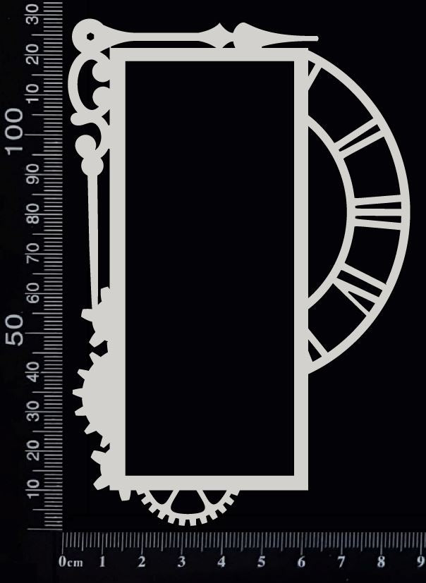 Steampunk Frame - H - White Chipboard
