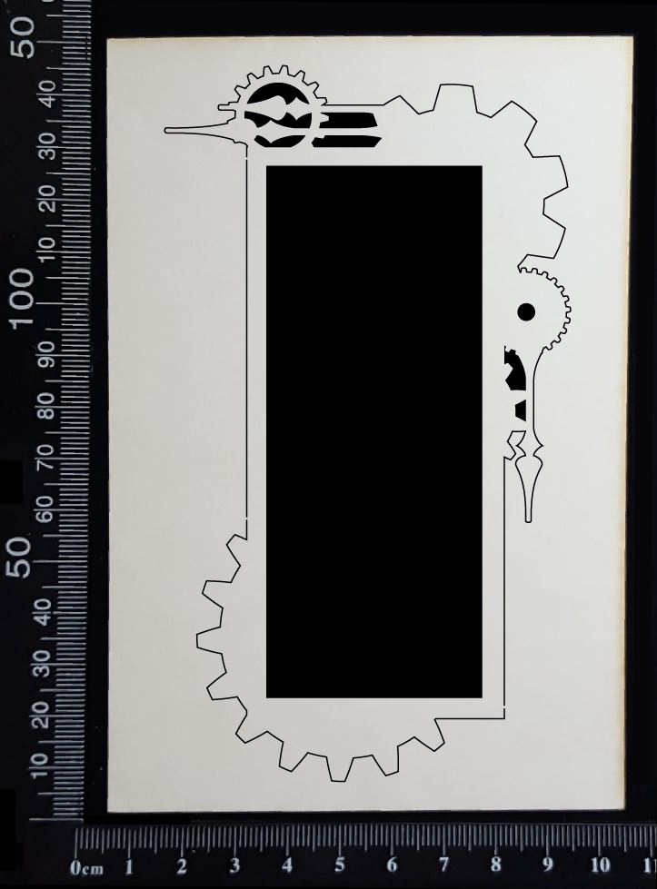 Steampunk Frame - I - White Chipboard