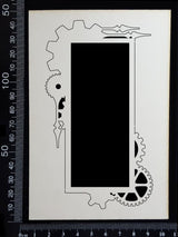 Steampunk Frame - J - White Chipboard