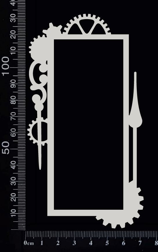 Steampunk Frame - L - White Chipboard