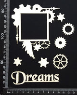 Steampunk Frame Set - D - White Chipboard