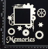 Steampunk Frame Set - F - White Chipboard