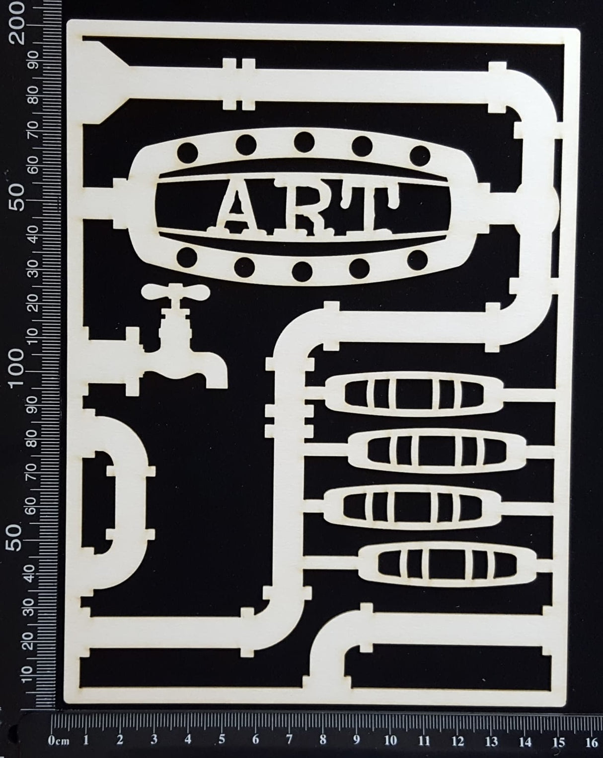 Steampunk Journal Panel - DA - Art - Large - White Chipboard