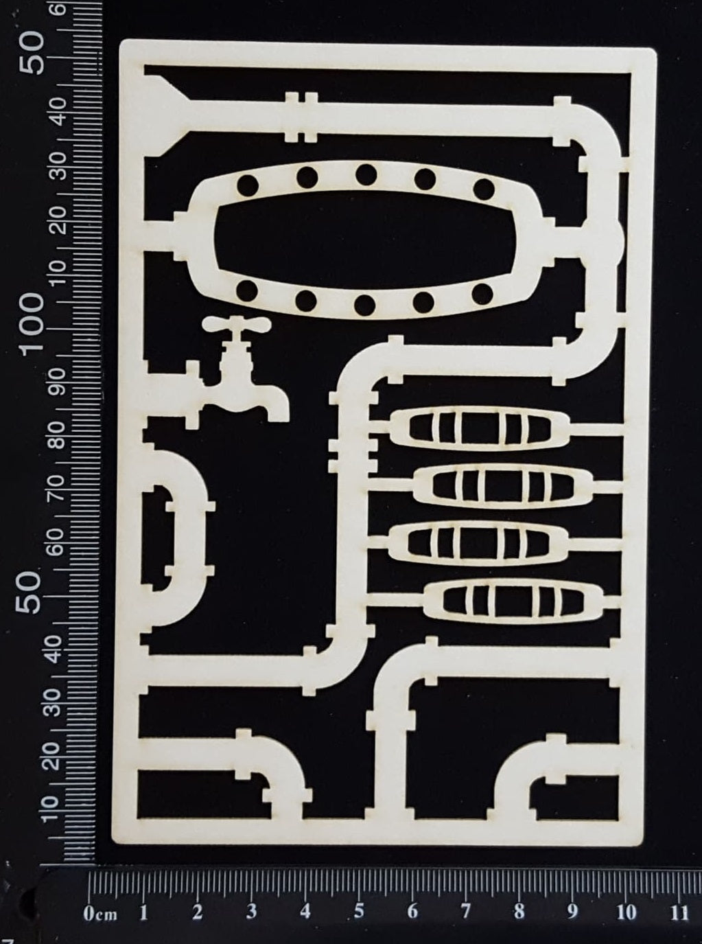 Steampunk Journal Panel - CC - Blank - Small - White Chipboard