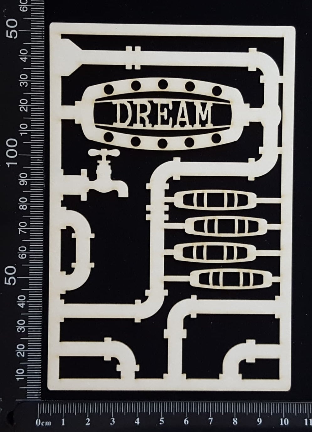 Steampunk Journal Panel - CF - Dream - Small - White Chipboard