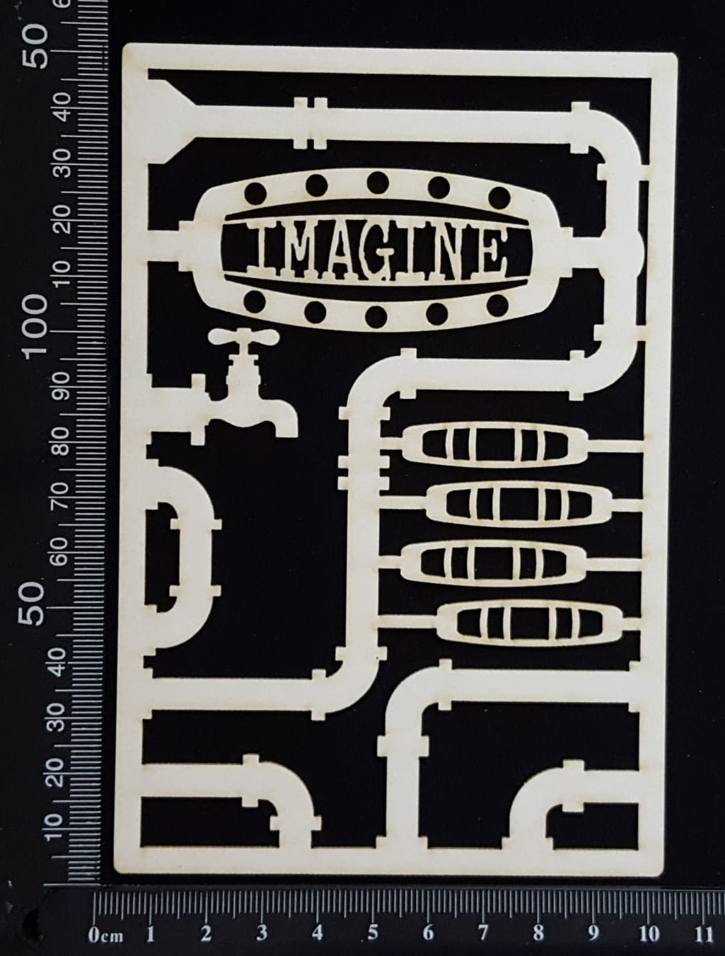 Steampunk Journal Panel - CG - Imagine - Small - White Chipboard