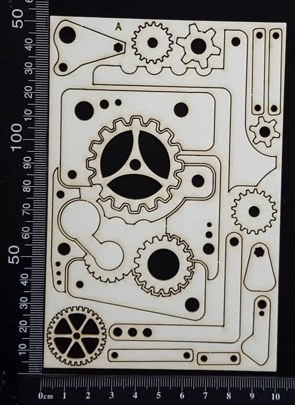 Steampunk Parts Set - A - White Chipboard