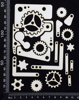 Steampunk Parts Set - C - White Chipboard