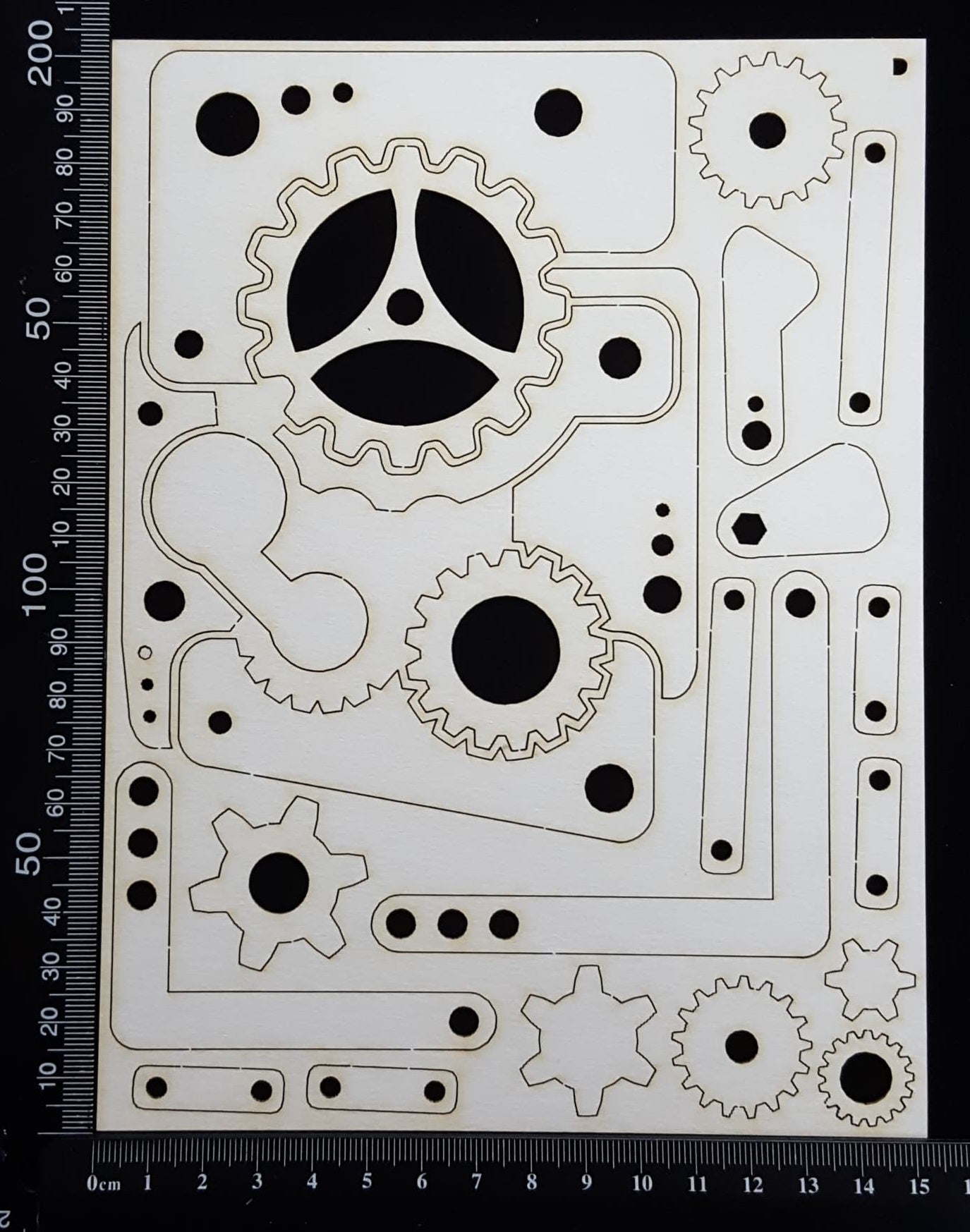 Steampunk Parts Set - D - White Chipboard