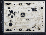 Steampunk Set - B - White Chipboard