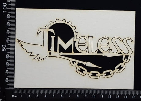 Steampunk Title - Timeless - White Chipboard