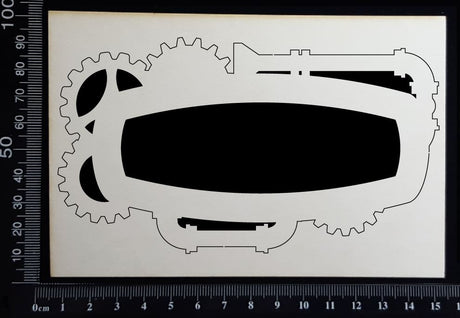 Steampunk Title Frame - BA - Large - White Chipboard
