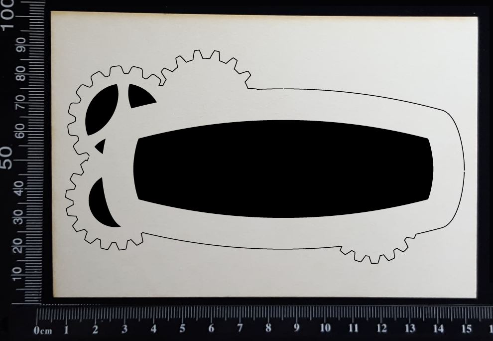 Steampunk Title Frame - CA - Large - White Chipboard