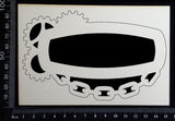 Steampunk Title Frame - DA - Large - White Chipboard