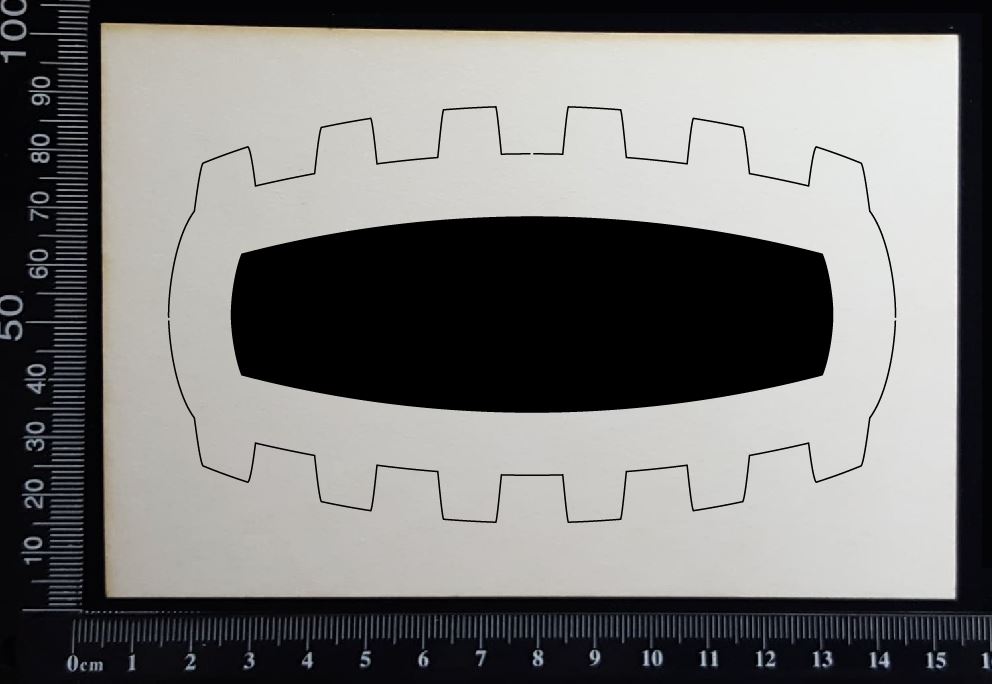 Steampunk Title Frame - EA - Large - White Chipboard