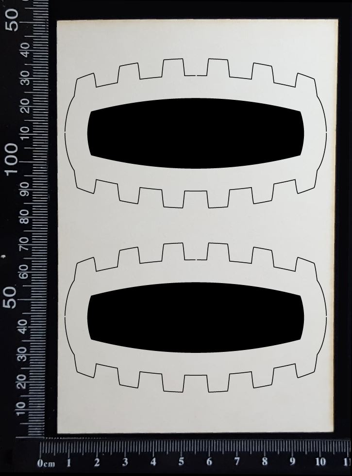 Steampunk Title Frame - EB - Set of 2 - Small - White Chipboard