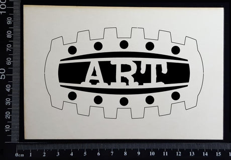 Steampunk Title Plate - FA - Art - White Chipboard