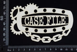 Steampunk Title Plate - FC - Case File - White Chipboard