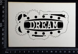 Steampunk Title Plate - FE - Dream - White Chipboard