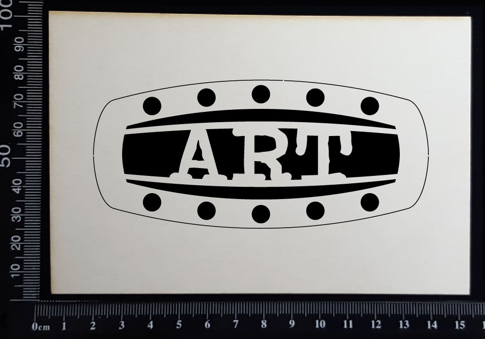 Steampunk Title Plate - GA - Art - White Chipboard