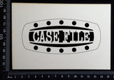 Steampunk Title Plate - GC - Case File - White Chipboard