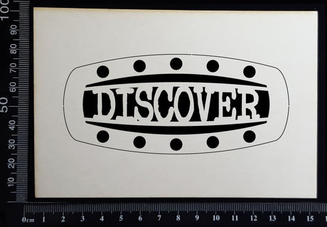 Steampunk Title Plate - GD - Discover - White Chipboard