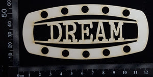 Steampunk Title Plate - GE - Dream - White Chipboard