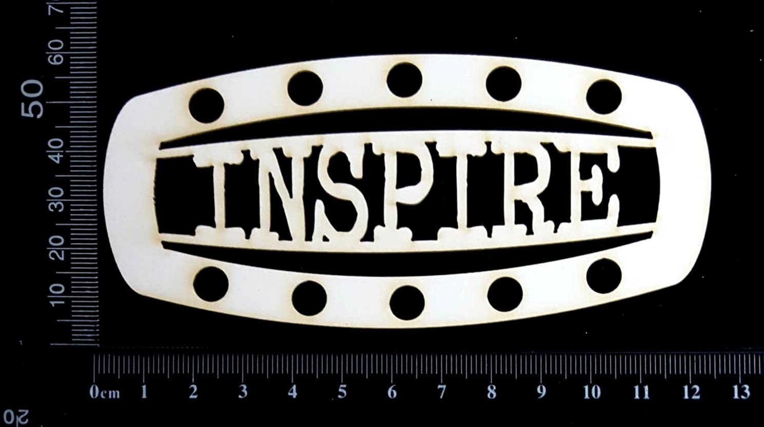 Steampunk Title Plate - GG - Inspire - White Chipboard