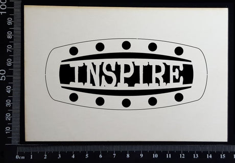 Steampunk Title Plate - GG - Inspire - White Chipboard