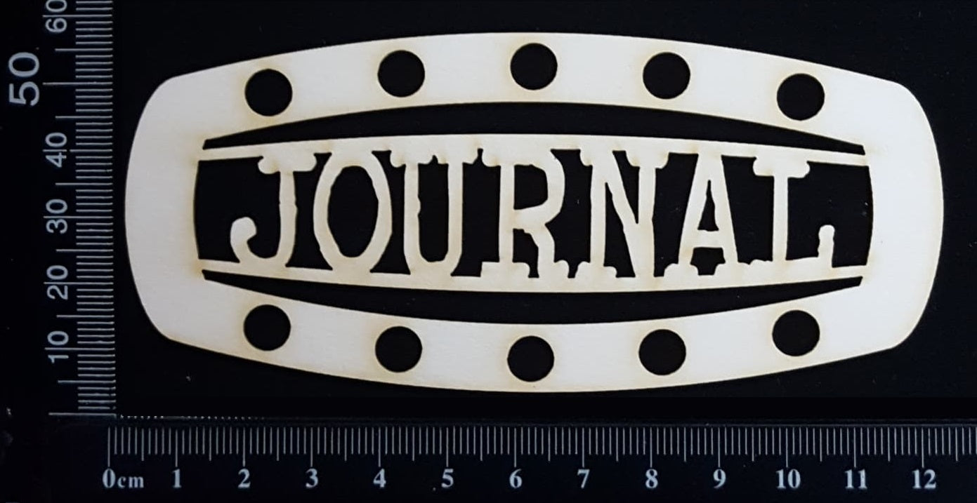Steampunk Title Plate - GH - Journal - White Chipboard
