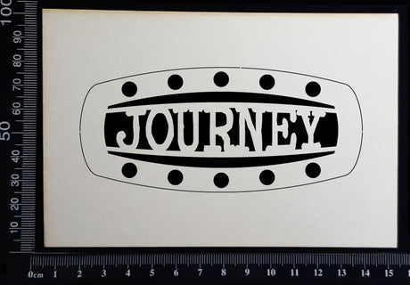 Steampunk Title Plate - GI - Journey - White Chipboard