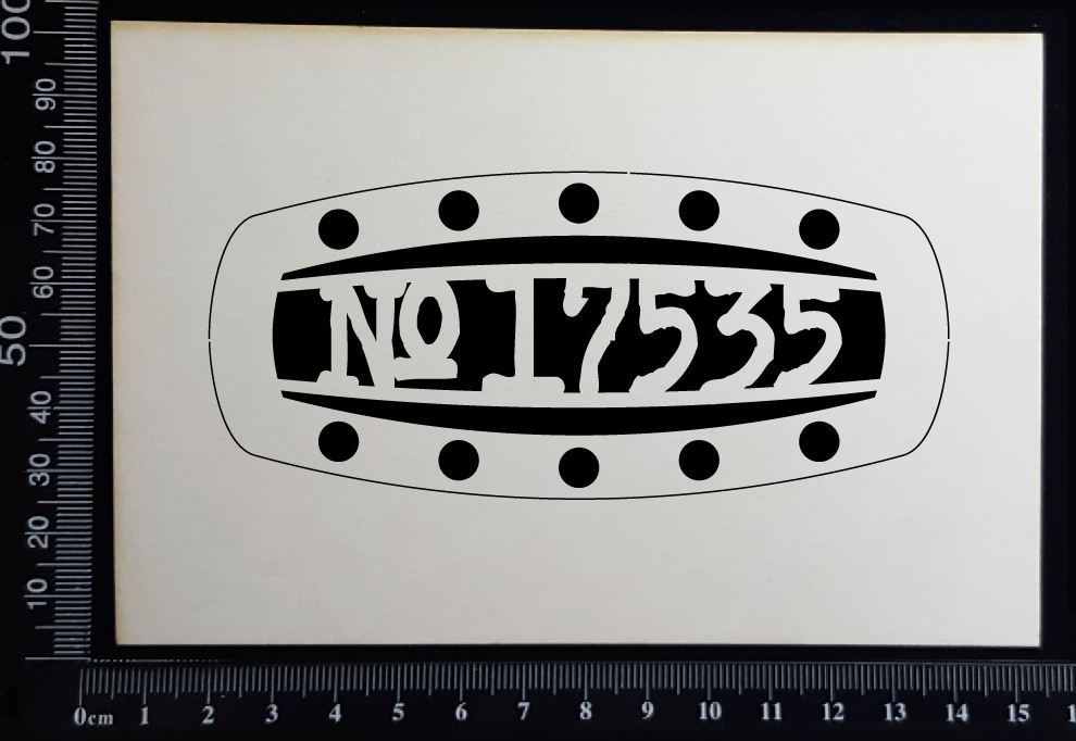 Steampunk Title Plate - GK - No 17535 - White Chipboard