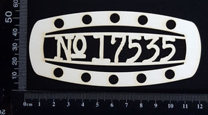 Steampunk Title Plate - GK - No 17535 - White Chipboard