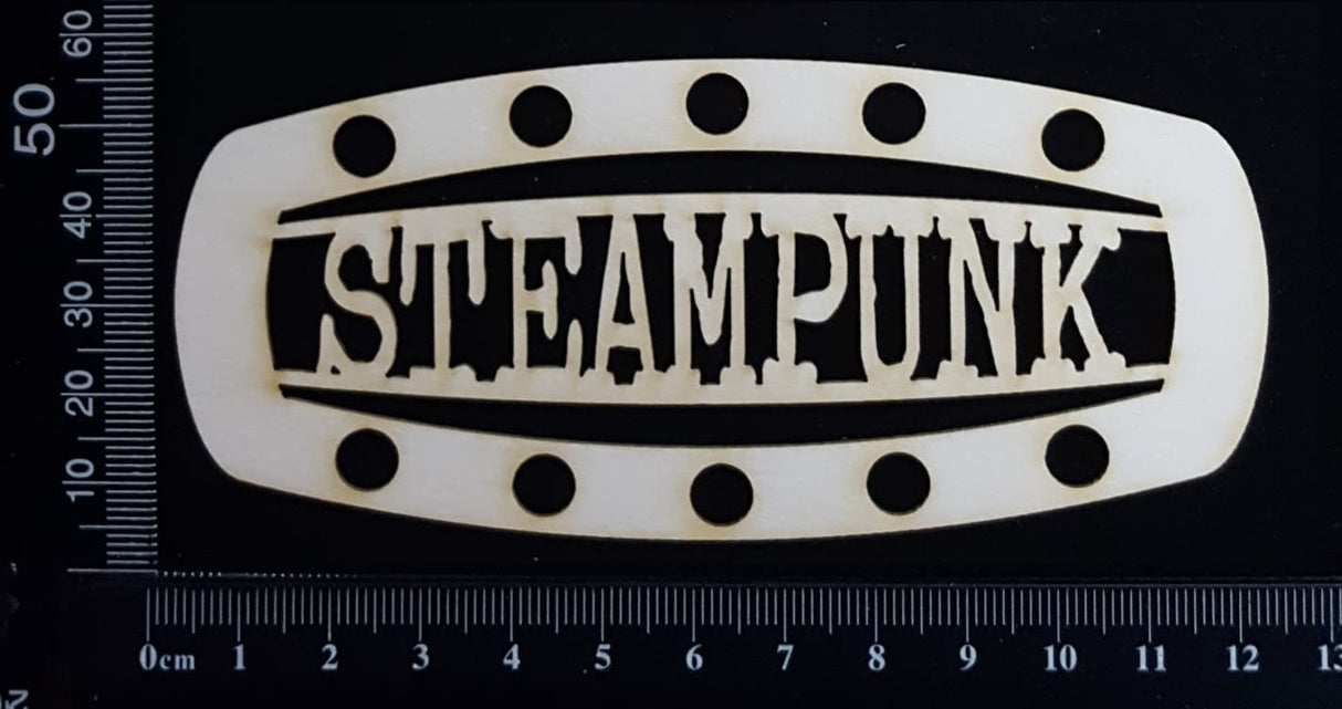 Steampunk Title Plate - GM - Steampunk - White Chipboard