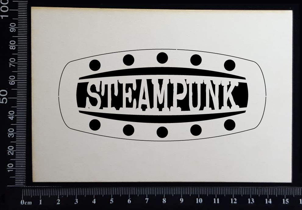 Steampunk Title Plate - GM - Steampunk - White Chipboard